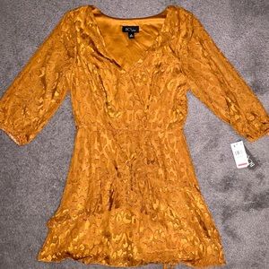 BRAND NEW W/ TAGS: Burnt Orange Cheetah Print Dress - Size M